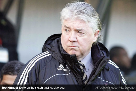 Joe Kinnear looks on the game Joe Kinnear looks on the game