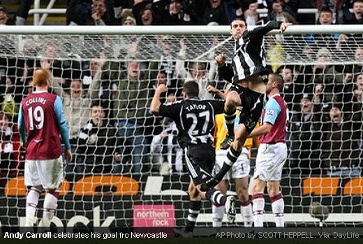 Geordie boy Andy Carroll saves the day. I suspect the improvement was more 
