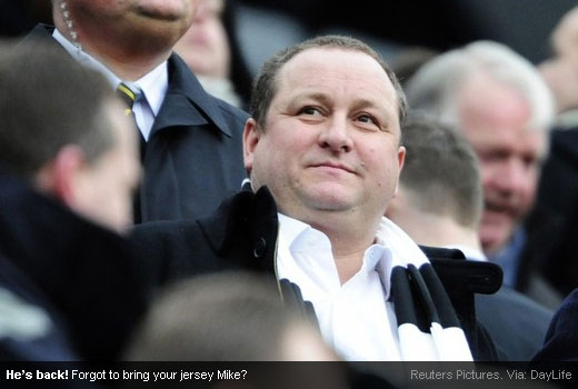 Mike Ashley return to St. James' Park
