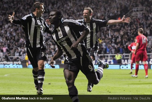 Obafemi Martins was in the right spirit in an incredible atmosphere Obafemi Martins was in the right spirit in an incredible atmosphere