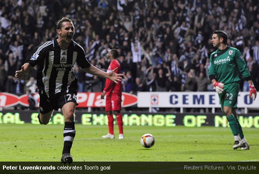 Peter Lovenkrands was in the right spirit in an incredible atmosphere Peter Lovenkrands was in the right spirit in an incredible atmosphere