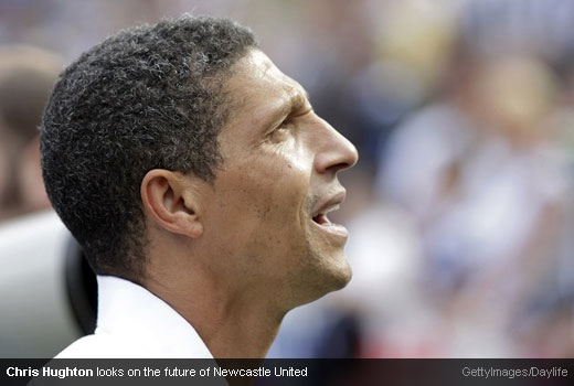 Chris Hughton looks on the future of Newcastle United