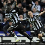 Cheik Tiote celebrates his wonder goal against Arsenal Cheik Tiote celebrates his wonder goal against Arsenal