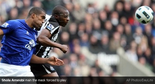 Shola Ameobi, man in the mask