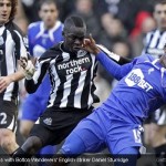Cheik Tiote vies with Bolton Wanderers' English striker Daniel Sturridge Cheik Tiote vies with Bolton Wanderers' English striker Daniel Sturridge