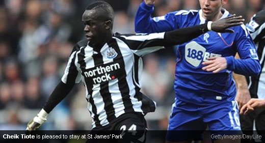 Cheik Tiote happy to stay with Newcastle United