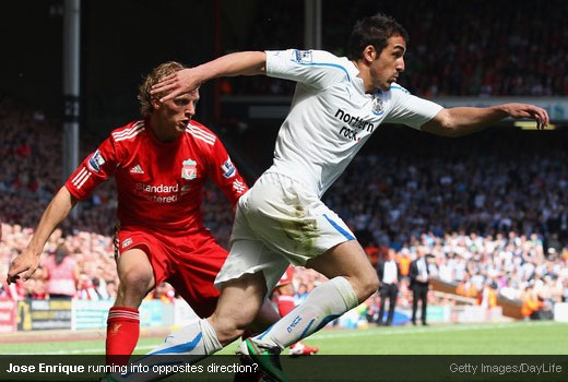 Jose Enrique running into opposites direction?