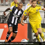 Sylvain Marveaux and Robbie Rogers of the Columbus Crew in battle [Magpies Zone/Getty Images/DayLife]