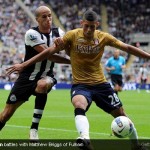 Gabriel Obertan battles with Matthew Briggs of Fulham [Magpies Zone/GettyImages/DayLife]