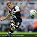 Ryan Taylor takes a free-kick during the match against Fulham [Magpies Zone/GettyImages/DayLife]