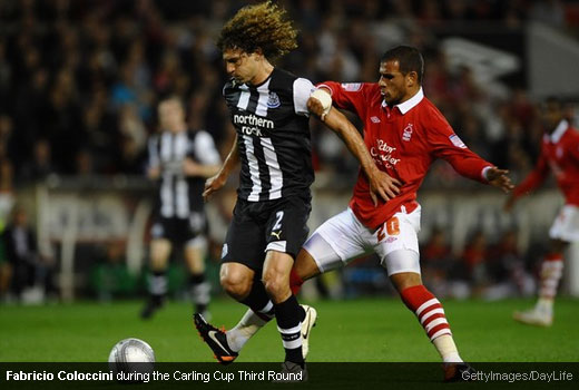 Fabricio Coloccini during the Carling Cup Third Round [MagpiesZone/GettyImages/DayLife]