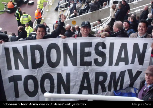 Indonesian Toon Army at St. James' Park [MagpiesZone]