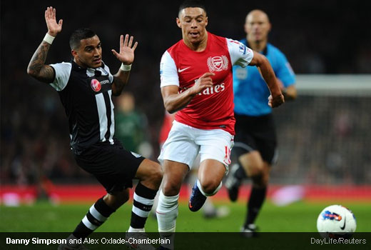 Danny Simpson and Alex Oxlade-Chamberlain
