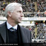 Alan Pardew looks on the European dream Alan Pardew looks on the European dream