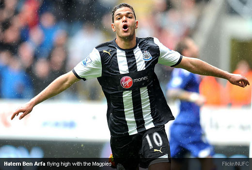 Hatem Ben Arfa flying high with the Magpies