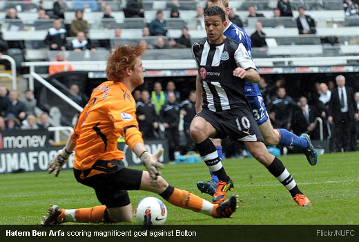 Hatem Ben Arfa scoring magnificent goal against Bolton