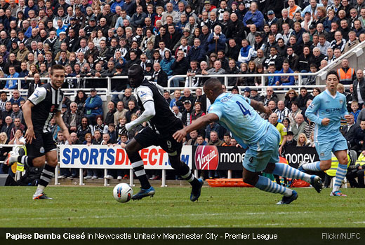 Papiss Demba Cissé in Newcastle United v Manchester City - Premier League