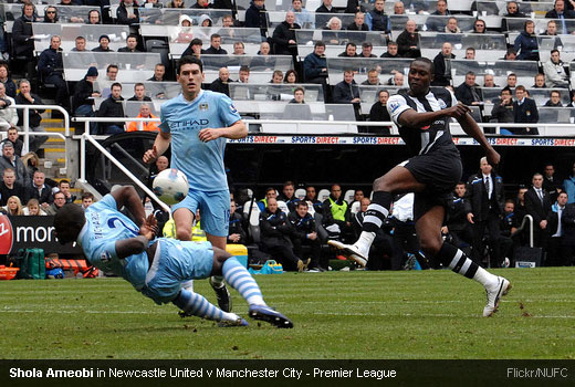 Shola Ameobi in Newcastle United v Manchester City - Premier League