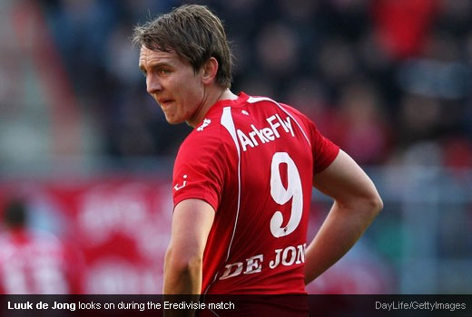 Luuk de Jong looks on during the Eredivisie match