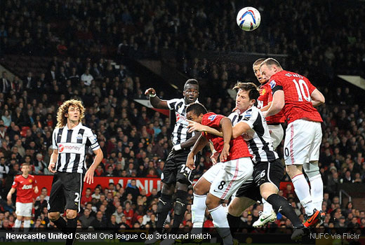 Newcastle United Capital One League Cup 3rd round match