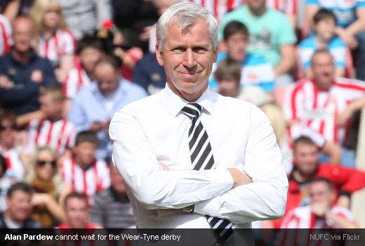 Alan Pardew cannot wait for the Wear-Tyne derby