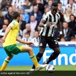 Cheick Tiote in action against Norwich City Cheick Tiote in action against Norwich City