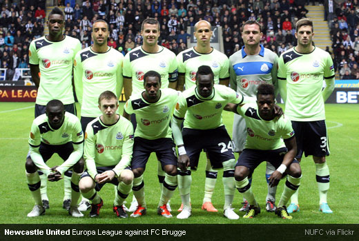 Newcastle United Europa League against FC Brugge