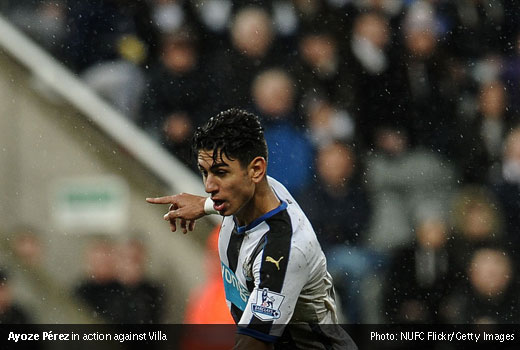 Ayoze in action against Villa